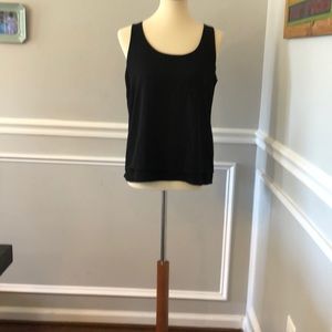 Black ruffle tank top